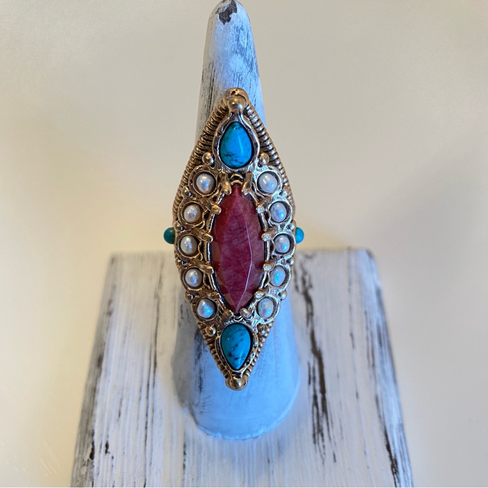 HSN Muze by Gypsy Gemstone Bronze Ring